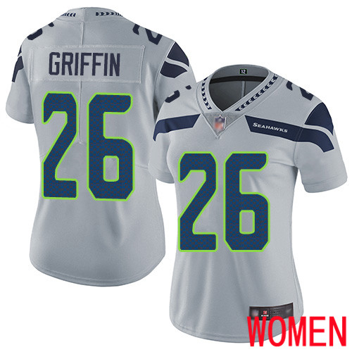 Seattle Seahawks Limited Grey Women Shaquill Griffin Alternate Jersey NFL Football #26 Vapor Untouchable->seattle seahawks->NFL Jersey